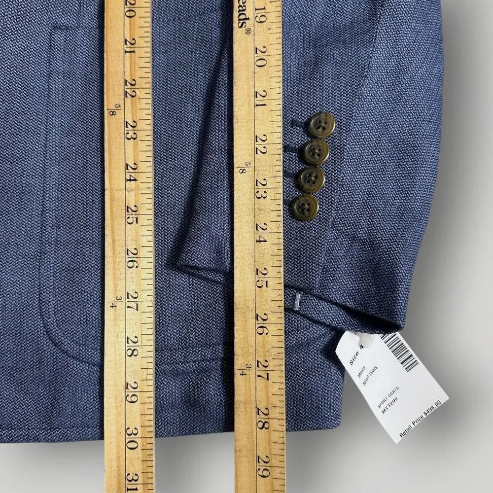 POLO RALPH LAUREN Mens Blazer Sport Coat 3-Button Jacket 42R Linen/WooViscose